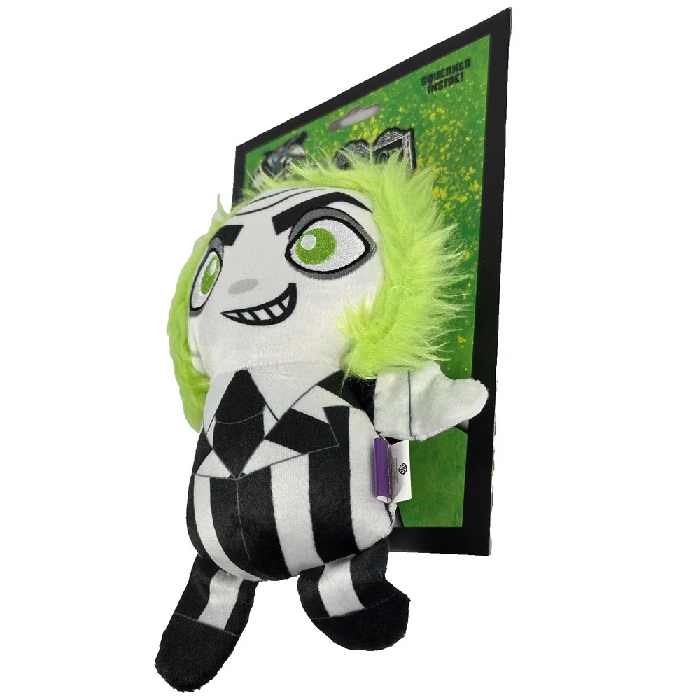 Beetlejuice Dog Toy 11 Inch Plush Squeaky Tug Toss Halloween Warner Bros New